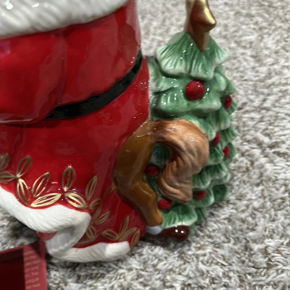 NEW  Waterford Holiday Heirlooms Nostalgic Rocking Horse Santa Cookie 12